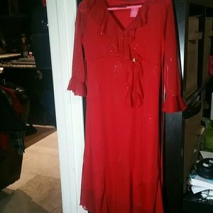 Red knee high dress